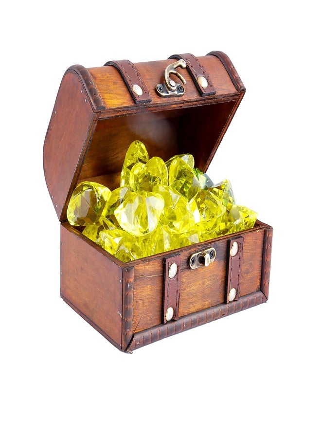 Niceup 1.5in Big Heart Diamond Gemstones Party Favors Easter Egg Goodie Bag Fillers Acrylic Gems Bulk Craft Supplies (Yellow) - Image 4